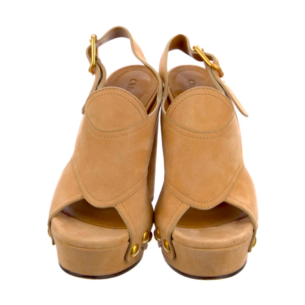 Chloe Mischa Suede Platform Sandals